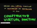 Programming Interview Calling virtual function in constructor or destructor in C