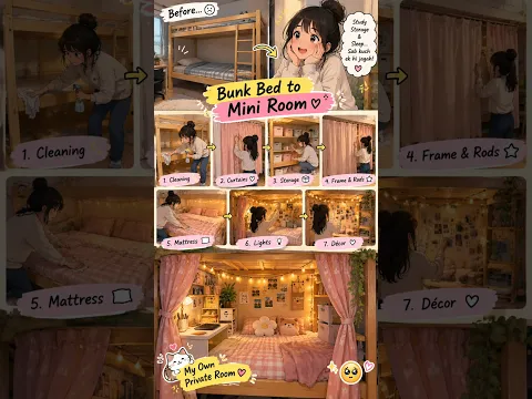 She Built Her Own Secret Mini Room! 🥹💕