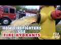 Watch firefighters perform a pump drill and set up a fire hydrant Made for kids - Station 8