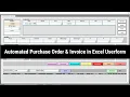 Automated Purchase Order Invoice Generator in Excel VBA Userform