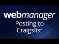 Posting to Craigslist WebManager