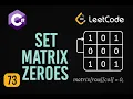 LeetCode 73 Set Matrix Zeroes CSharp Solution In-place Matrix Manipulation