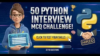 50 Python MCQ Challenge Daily Practice for Beginners Interviews Python Quiz