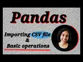 Python Pandas Tutorial Importing CSV files basic operations Pandas Data Science Tutorial