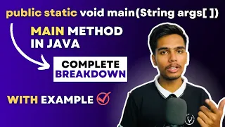 Public Static Void main in Java - Main Method in Java complete explanation Indian Programmer