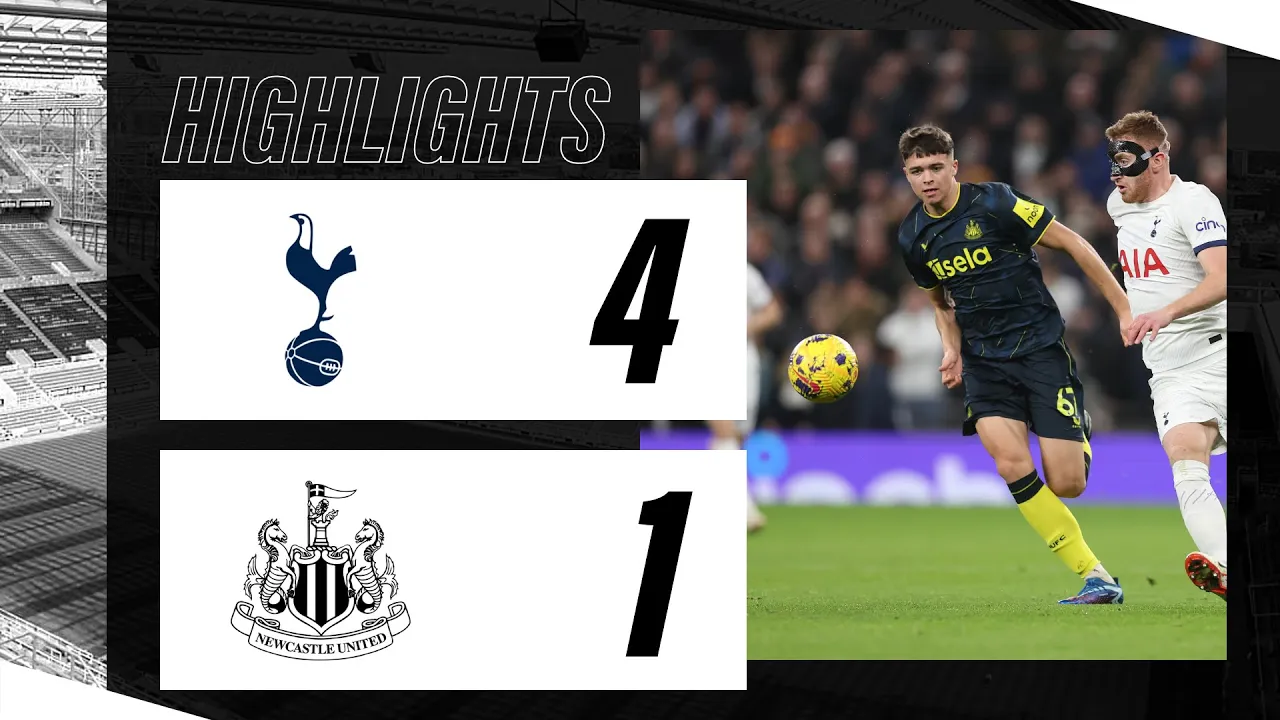 Tottenham Hotspur 4 Newcastle United 1 | Premier League ...