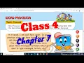 Computer class 4 Chapter 7 Word Processor Lesson reading Army public school book
