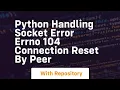 Python handling socket error Errno 104 Connection reset by peer