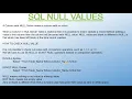 Chapter 11 - SQL SERVER NULL VALUE What is NULL VALUE in SQL SERVER in HINDI