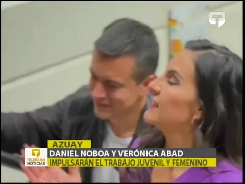 Daniel Noboa y Verónica Abad impulsarán el trabajo juvenil y femenino
