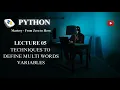 Multi-Word Variables Assigning Values to Multiple Variables in Python