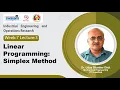 Lec 33 Linear Programming Simplex Method