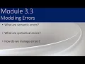 3 3 - Modeling Errors