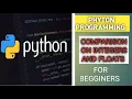 python tutorial for beginners comparison on integers and floats