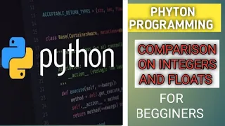 python tutorial for beginners comparison on integers and floats