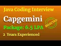 Capgemini Java 8 Coding Interview Question Answers