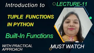 Tuple Functions in Python Built-in Functions Python Tutorial for Beginners