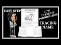 HOW TO CREATE TRACING NAME WORKSHEET EASY STEP ONLINE LEARNING