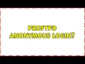 Proftpd Anonymous login