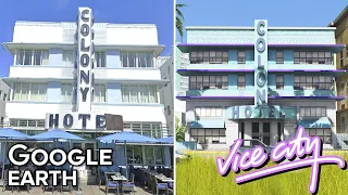 Vice City vs Miami Google Earth and GTA 5 Map Comparison