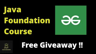 Geeks For Geeks Java Foundation Course Free Giveaway Giveaway Discount