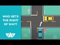 Who Gets the Right of Way Controlled Uncontrolled Four Way Intersections