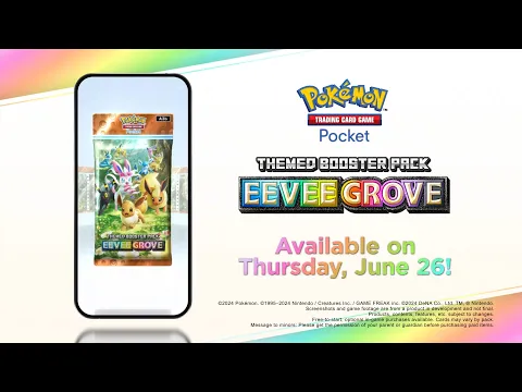 Video Thumbnail: Pokémon TCG Pocket: Eevee Grove | Official Trailer | Available June 26