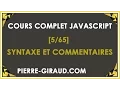 COMPLETE JAVASCRIPT COURSE - Syntax indentation and comments