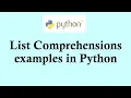 Easy Python List comprehensions examples
