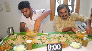 Unlimited Parotta & Chicken Fry Eating Challenge | Dad vs Son 🔥 | Food Challenge India |