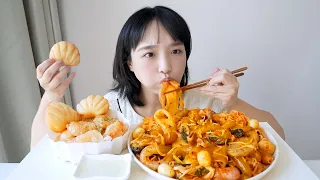 소림마라 크림 새우와 로제 마라샹궈 먹방🧡 당면 종류별로 왕창✨(feat. 가리비 꽃빵) REALSOUND MUKBANG | Ma La Xiang Guo :D