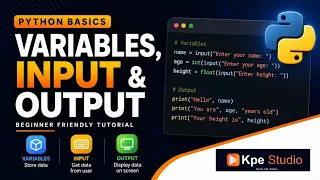 Python Tutorial 1 Variables Input Output Explained for Beginners