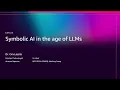 AWS re:Invent 2025 - Symbolic AI in the age of LLMs (DAT443)