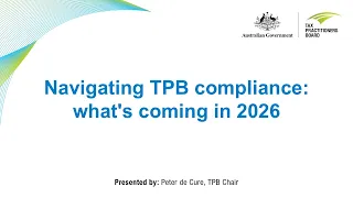 Navigating TPB compliance