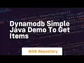 Dynamodb simple java demo to get items