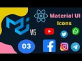 Material UI v5 Material icons Installation usage customization tutorial in 2021