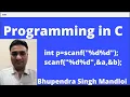 printf and scanf in c part-2