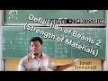 Deflection of Beams Deflection of Simply Supported Beam with Point Load - Example and Solution