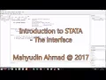 Intro to STATA - The interface