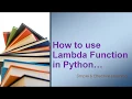 How to use Lambda function in Python Lambda Function map reduce filter function