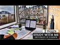Download Lagu 2 HOUR STUDY WITH ME on a RAINY DAY | Background noise, Gentle Rain, Rainbow, 10-min break, No Music