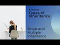 Day37 Types of Inheritances in Python Single and Multiple Inheritance
