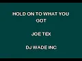 DJ 1341 JOE TEX   HOLD ON TO WHAT YOU'VE GOT DEMO (Lyrics)