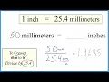 Convert 50 Millimeters to Inches