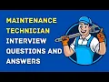 Maintenance Technician Interview Questions And Answers