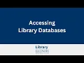 Accessing Library Databases
