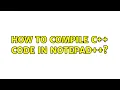 How to compile C code in Notepad
