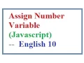 How to Assign Number to Variable Num Datatype Java script -