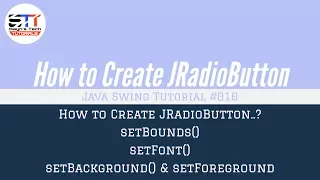 JRadioButton Bounds Font Color Java Swing Tutorial