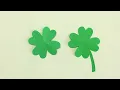 How to Cut Four Leaf Clover Pattern Paper Shamrock